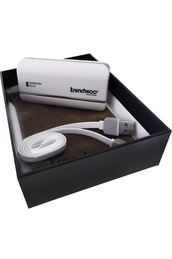 trendwoo Powerbank mit Samsung Zellen und 5200mAh white