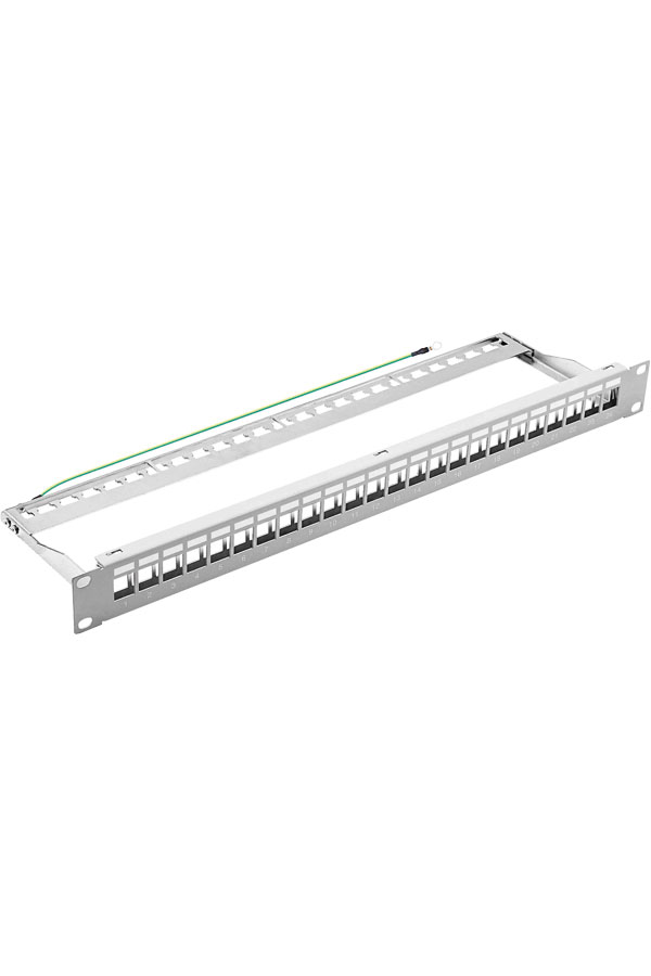 ProfiPatch 19 Zoll Patchpanel für Keystone Module gray